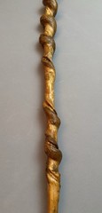 Hand Carved Eagle Head Twisted Wood Solid Walking Stick ( 57” Tall )