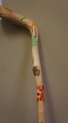 36″ DECORATIVE WOOD WALKING STICK OR CANE-USE OR DECORATION NOT COLLAPSIBLE