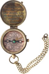 Brass Engraved Compass ”Go Confidently in The Direction of Your Dreams – Henry
