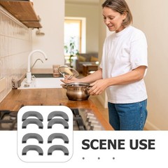 8Pcs Reusable Silicone Pot Handle Sleeves Heat Resistant Kitchen Grip Protector