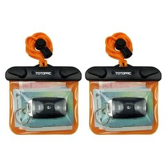 Pack Waterproof Car Key FOB Case Floating Wallet Pouch for 2 Orange + Orange