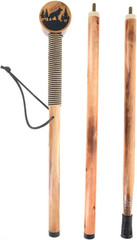 3 Piece 55″ Detachable Pine Wood Walking/Hiking Stick with Metal Tip, Reinforced