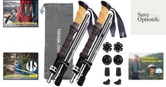 Adjustable Trek-Z Trekking Poles with Cork Grip – Perfect for Outdoor Adventures