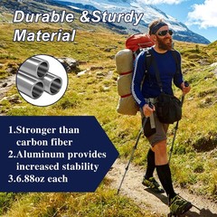 Hiking Poles, Ultra-Light Telescopic Trekking Poles,Portable Walking Sticks w…