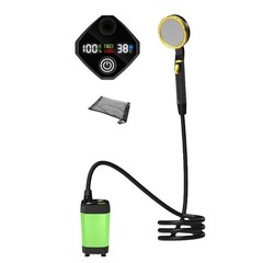 9000mAh Camping Shower with Quiet Operation and LED Display for Outdoor Use