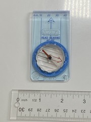 Vtg Silva Sweden Blue Tint Plastic Starter Compass Turnable Housing Handheld