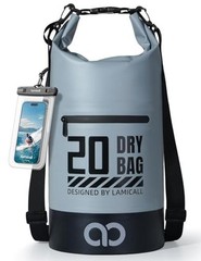 Waterproof Dry Bag with Phone Pouch – 5L/10L//30L/40L 20L Blueish Gray