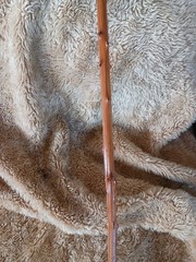 CRAVED BONE FACE FOR THE HANDLE SOLID WOOD CARVED STAFF WALKING STICK CANE