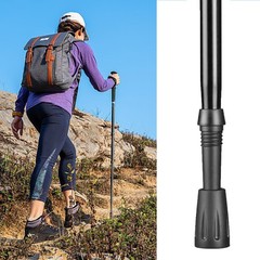 6X Reinforced Rubber Tip End Hammers Trekking Pole Hiking Walking Stick Cane