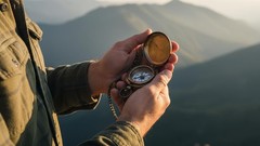 Handmade Nautical Brass Push Open Compass On Chain with Leather Case Pocket C…