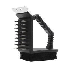 BBQ Grill Brush Sponge Scrubber Right-angle Brush Head Dense Stainless Wires