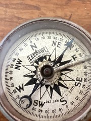 Leedawl Short & Mason Taylor Rochester N.Y. Vintage Pocket Compass, Works