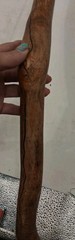 Natural Twisted Wood Hiking Stick – Handmade-Painted Design Initialed Look Read