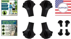 Universal Rubber Tips for Hiking and Nordic Walking Poles – 4 Pack for Stability