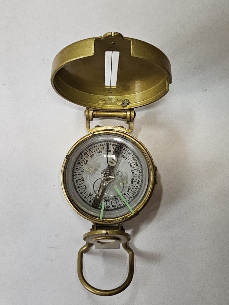 Vintage Antique Lensatic Liquid-Filled COMPASS MADE IN JAPAN