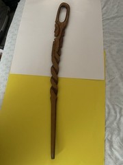 African Hand Carved Walking Stick 38 1/2 Inches Tall