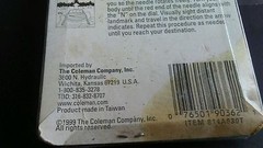 Vintage Coleman Liquid Fillled Map Compass-1999