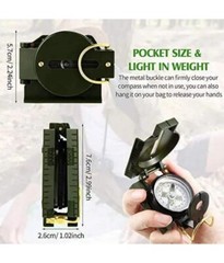 Military Lensatic Compass Tactical Survival Hiking Camping Navigation Tool