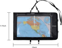 Waterproof Hiking Map Case with Clear Window and Removable Carry Strap