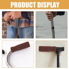 3 Pcs Non-Skid Grips Walking Stick Handles Crutch Cane Accessories