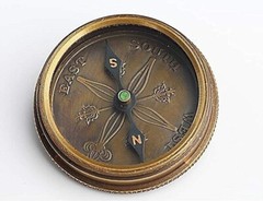 RII Pocket Brass Compass, Nautical Navy Compass for Camping, Travelling, Hiking,
