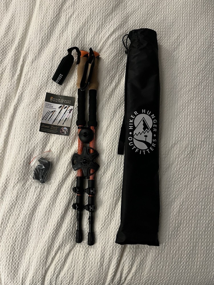 Trekking Poles Hiker Hunger Outfitters Adjustable Collapsible Brand New