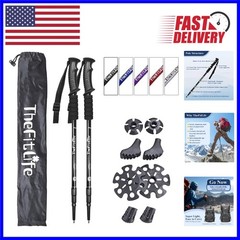 Advanced Adjustable Trekking Poles – Ergonomic Design & 2 Accessories Included