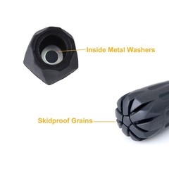 ANIUHL 8 Piece Rubber Trekking Pole Tips Hiking Walking Sticks Caps Black