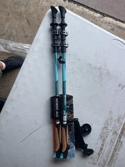 Nordic Alu Trekking Poles Pair Adjustable Aluminum Hiking Walking Sticks New