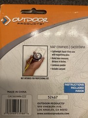 Map Pocket Compass & Ruler & Lanyard for Survival Kits