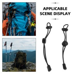2 Pcs Climbing Cane Strap Backpack Stick Holder Bungee Swim Goggles