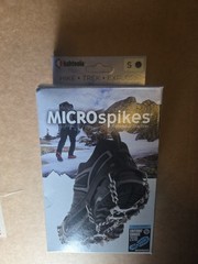 Kahtoola MICROspikes -snow, ice, trail hiking crampons – BLACK, Small