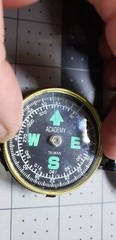 Engineer Academy Lensatic Compass Black Brass, Hiking, Camping, Vintage MCM