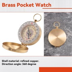 1X(Classic Brass Watch Camping D4C3)6519
