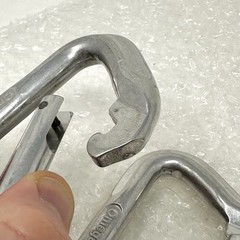 Omega USA Carabiner Metal D Ring 31kN Silver Oval Climbing Rescue Gear (LOT x2)