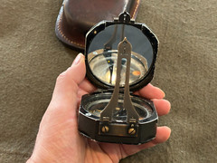 Vintage Sokkisha Tokyo Transit Compass in Leather Case