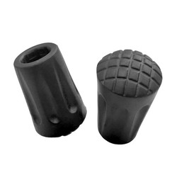 6 Pcs Black Spare Walking Stick Hiking Trekking Pole Rubber Ferrule Tips End Cap