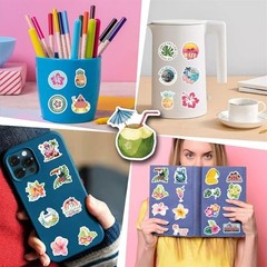 Stickers, 55PCS Funny Tropic Graffiti Pack Waterproof Vinyl Decals for Tropical