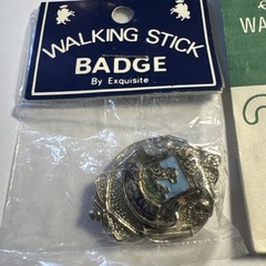 LOT of 8pcs Vintage Hiking Walking Stick Medallion Mount Badge New Old Stock