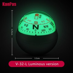 KanPas Dashboard Compass Ball with Double Dials for Cars Boats (V-32-L Lumino…