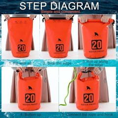 2 Set 20L Sand Anchor Heavy Duty Buoy Kit 2 in 1 Kayak Anchor Floating Orange
