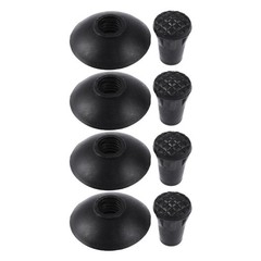 4 Pairs Reusable Walking Cover Tips Black Durable Crutch Pole Anti Skid Covers