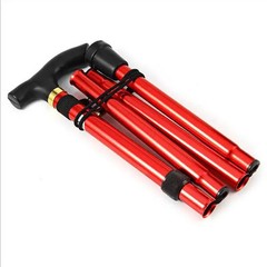 Trekking Poles Hiking Telescopic Outdoor Aluminum Alloy Metal Folding Cane Pole