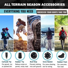 2X Trekking Walking Poles Hiking Sticks Aluminum Adjustable Antishock Alpenstock