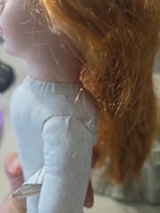 Porcelain Doll 15.5in NJSF Red Hair Character Face Costume Outfit
