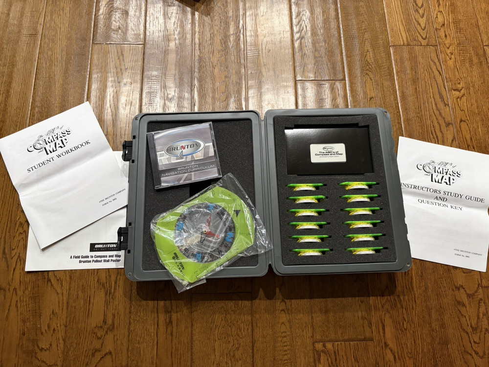Brunton Classic Navigation Educational Kit 12-Pack Compasses 9020G VHS DVD Case