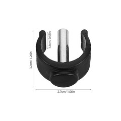 14Pcs Reusable Black ABS Cane Holder Clips for Walker and Toilet Frame Locks