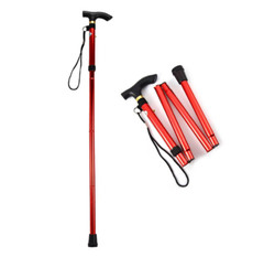 Folding Pole Hiking Cane Walking Stick Adjustable Aluminum Collapsible Travel US