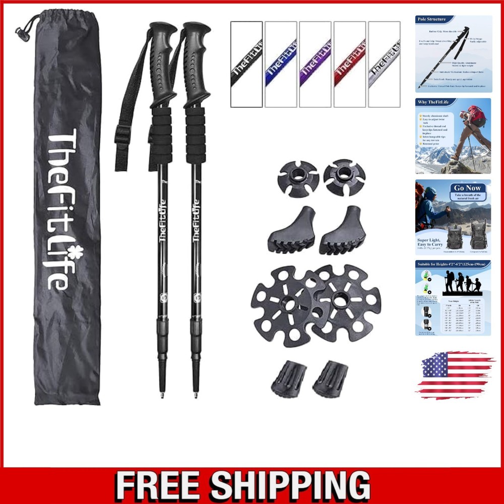 Packable Ultralight Trekking Poles with Anti-Shock: Perfect for Hiking & Travel