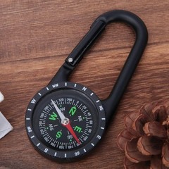Carabiner Clip On Compass Hiking,Mini Compass,DC40T Zinc Alloy Portable Carab…